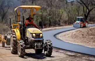 la mendieta sadir destaco el avance de las obras sobre ruta 56