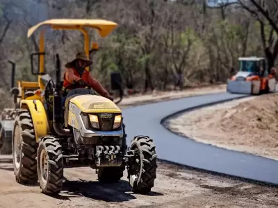 la mendieta sadir destaco el avance de las obras sobre ruta 56