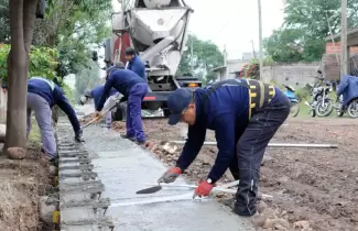 Avanzan las obras de infraestructura urbana en Alto Comedero bajo el programa �Obra Mixta�