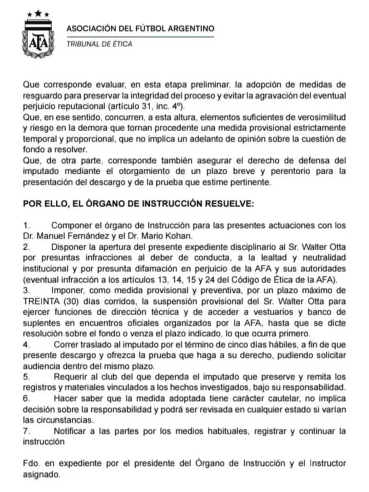Fallo AFA