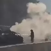 Violento choque, incendio y tres muertos en Ruta 22