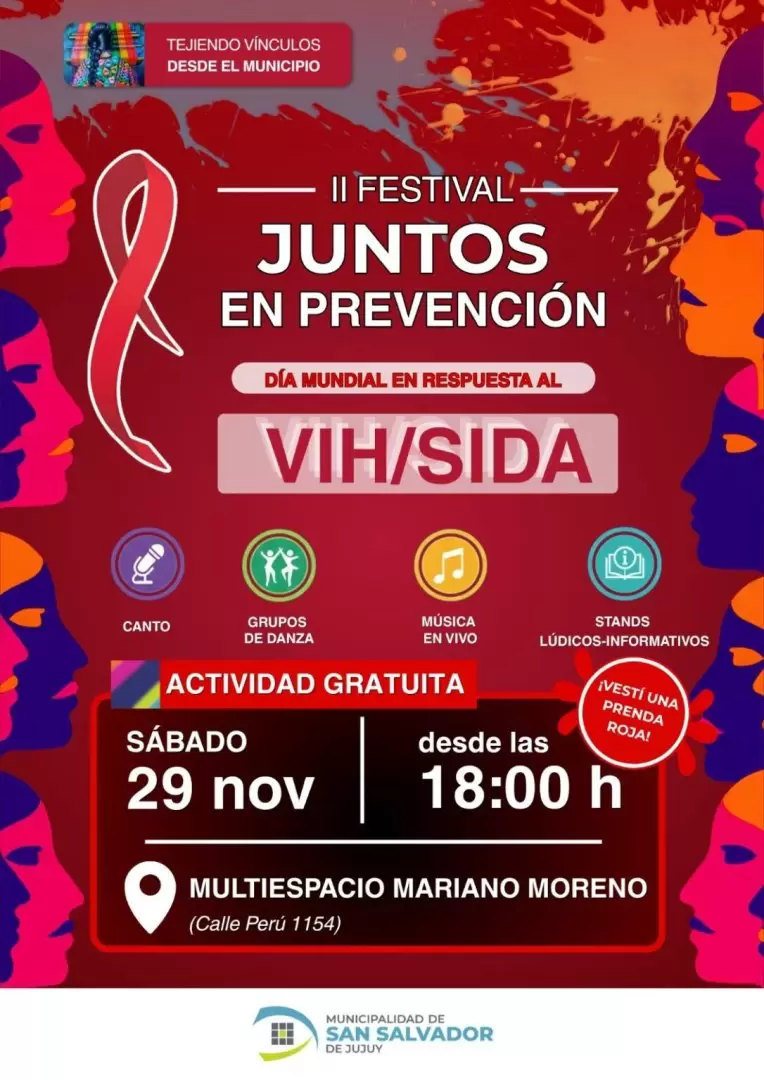 “Juntos en Prevención”: llega el II Festival Artístico en Respuesta al VIH/SIDA
