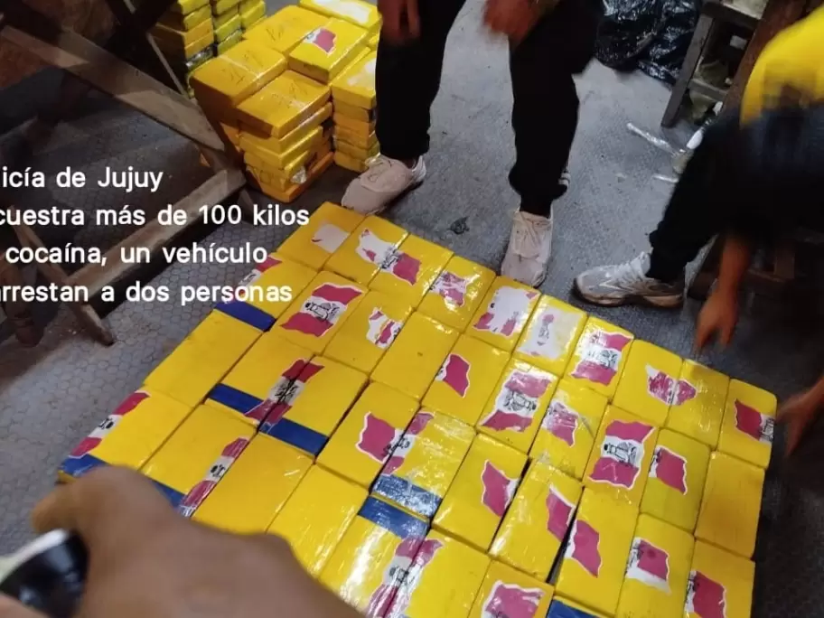 La Policía de Jujuy secuestró más de 100 kilos de cocaína en Ruta 34