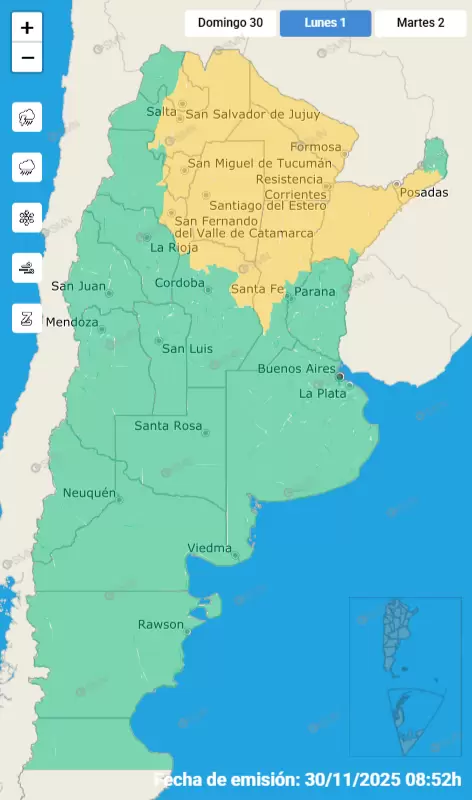 Alerta por tormentas