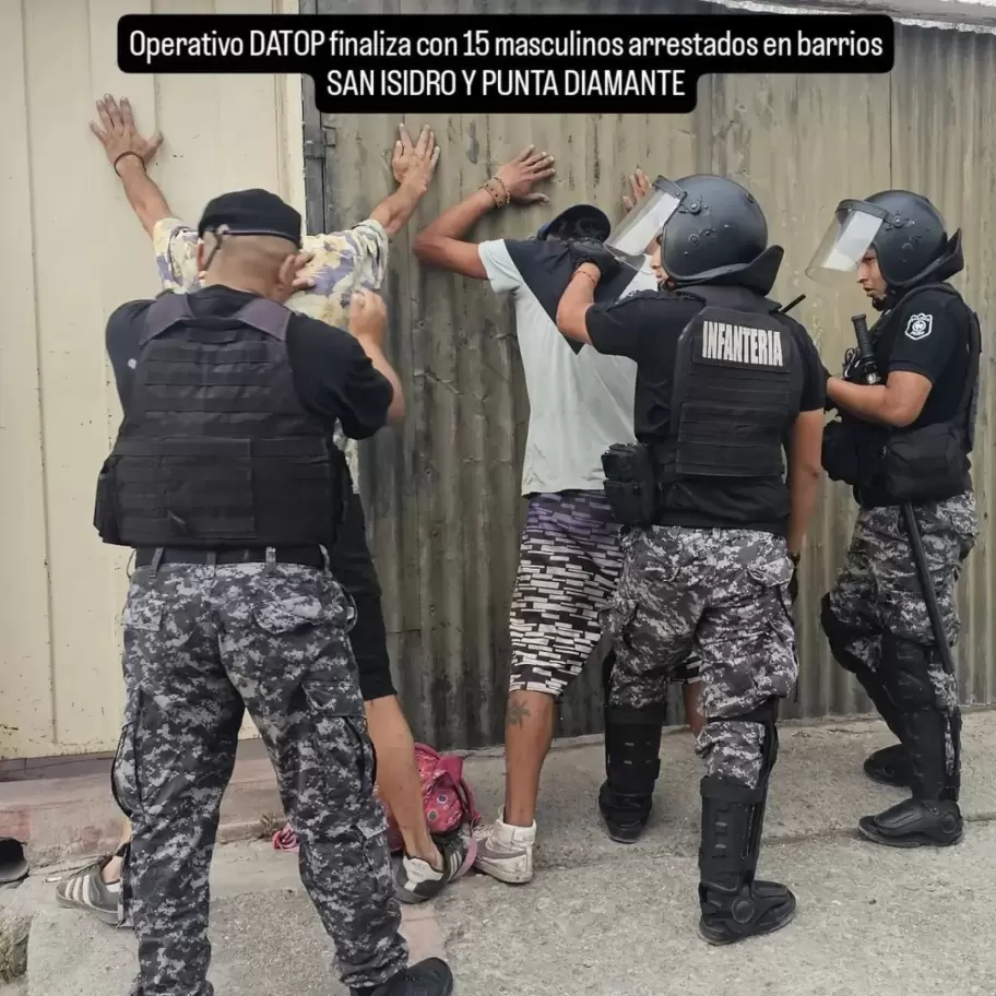 Aprehendidos en San Isidro y Punta Diamante