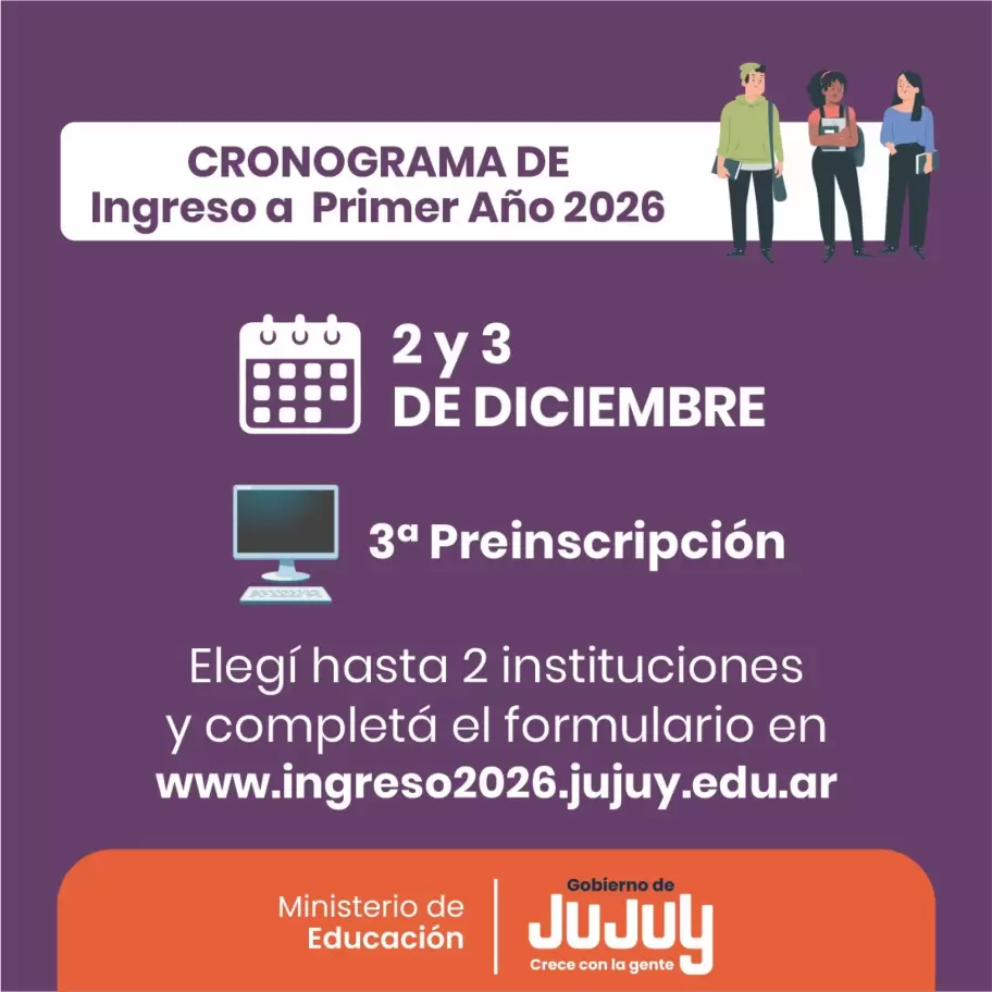 Tercera etapa de preinscripción