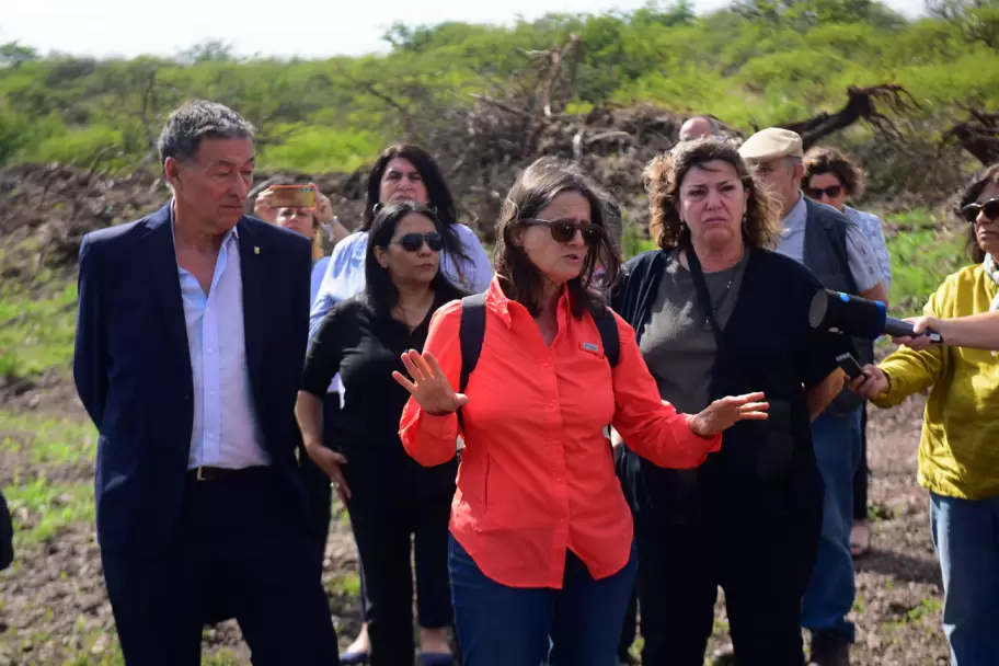 Trabajos de excavación en la Loma del Torito, cerca de La Perla. Sivlana Turner, del EAAF. (Nicolás Bravo / La Voz)
