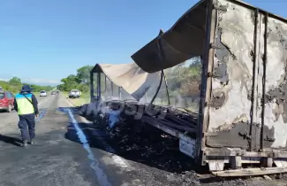 cami�n incendiado ruta 66