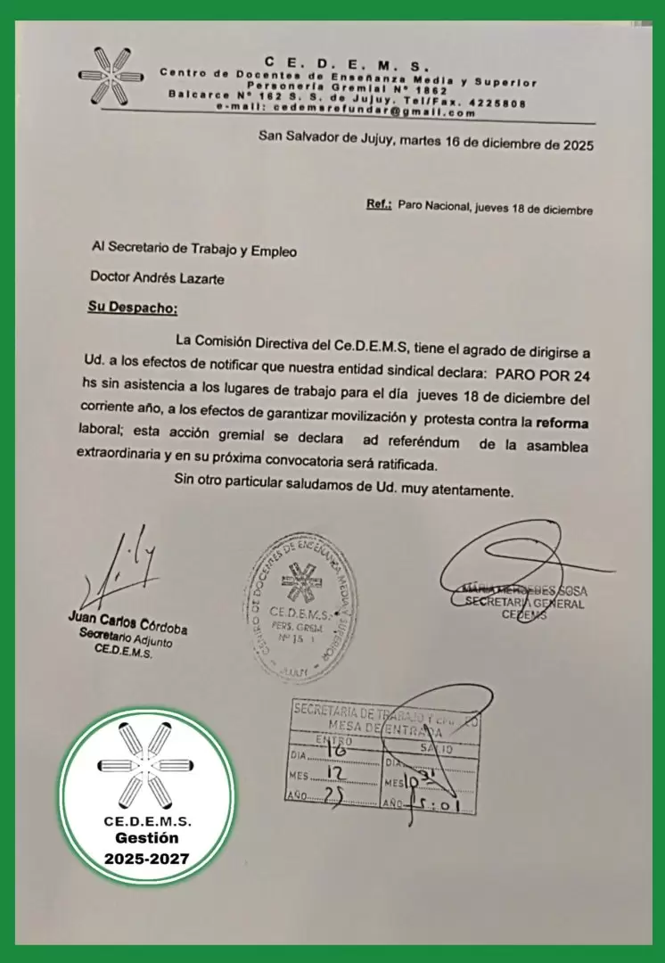 comunicado Cedems