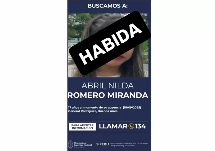 Encontraron a Abril Romero Miranda