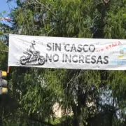 La campaña municipal "Sin casco no ingresas" recibió el respaldo del Ministerio de Seguridad