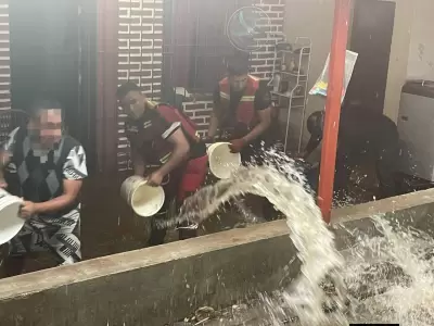 Asistencia por viviendas anegadas en Alto Comedero