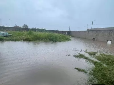 Viviendas anegadas en barrio Aeroclub de Alto Comedero