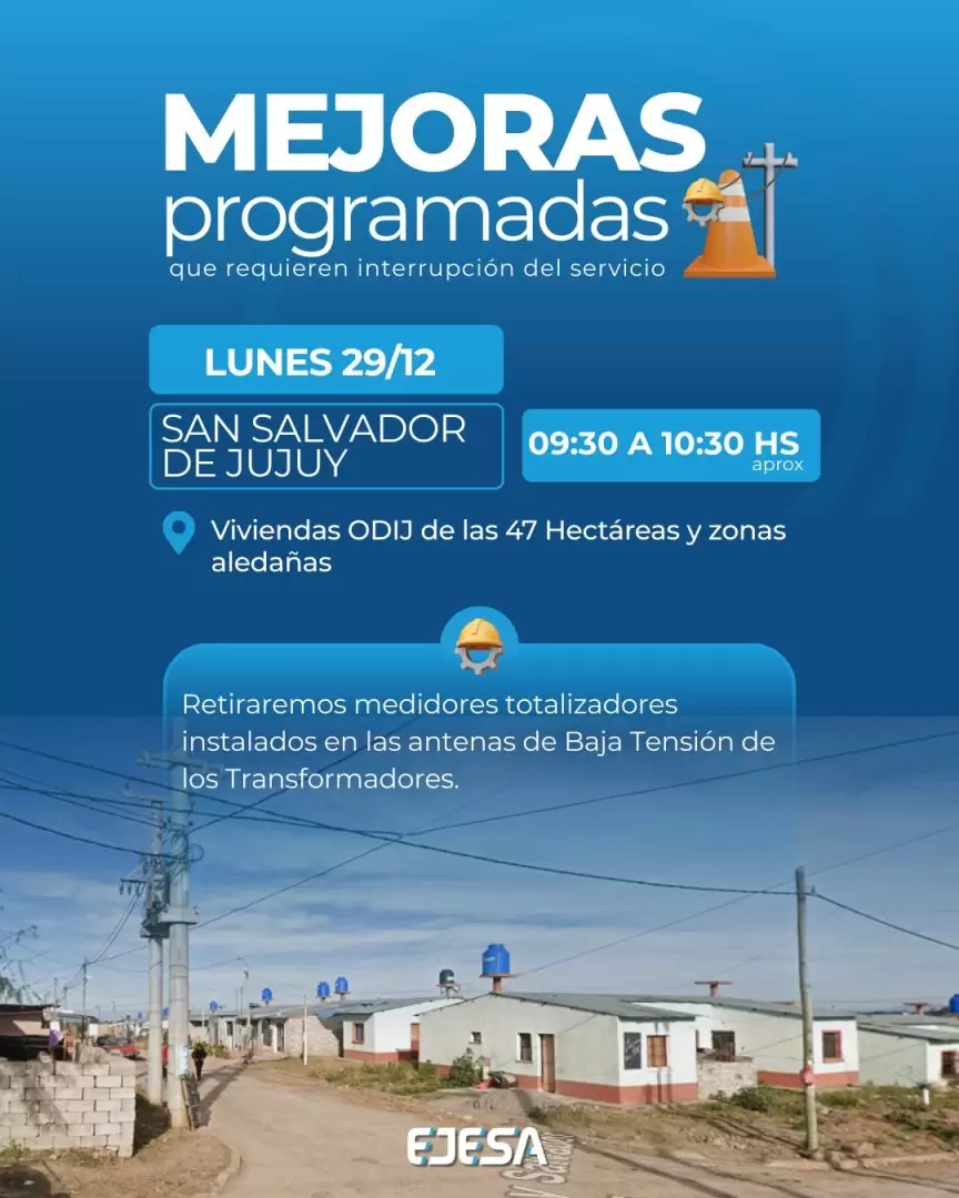 Mejoras programadas de Ejesa