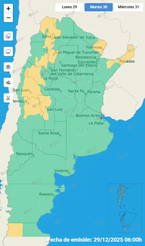 Alerta amarillo por fuertes tormentas en Jujuy