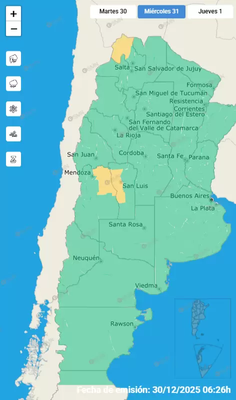 alerta tormenta 31 de diciembre