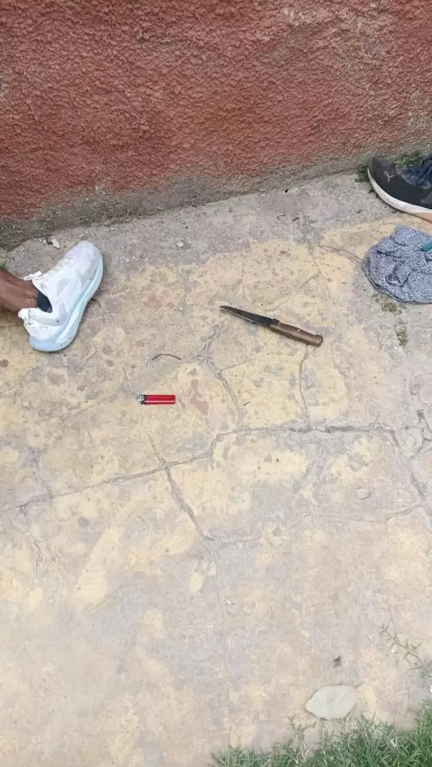 cuchillo secuestrado en el procedimiento