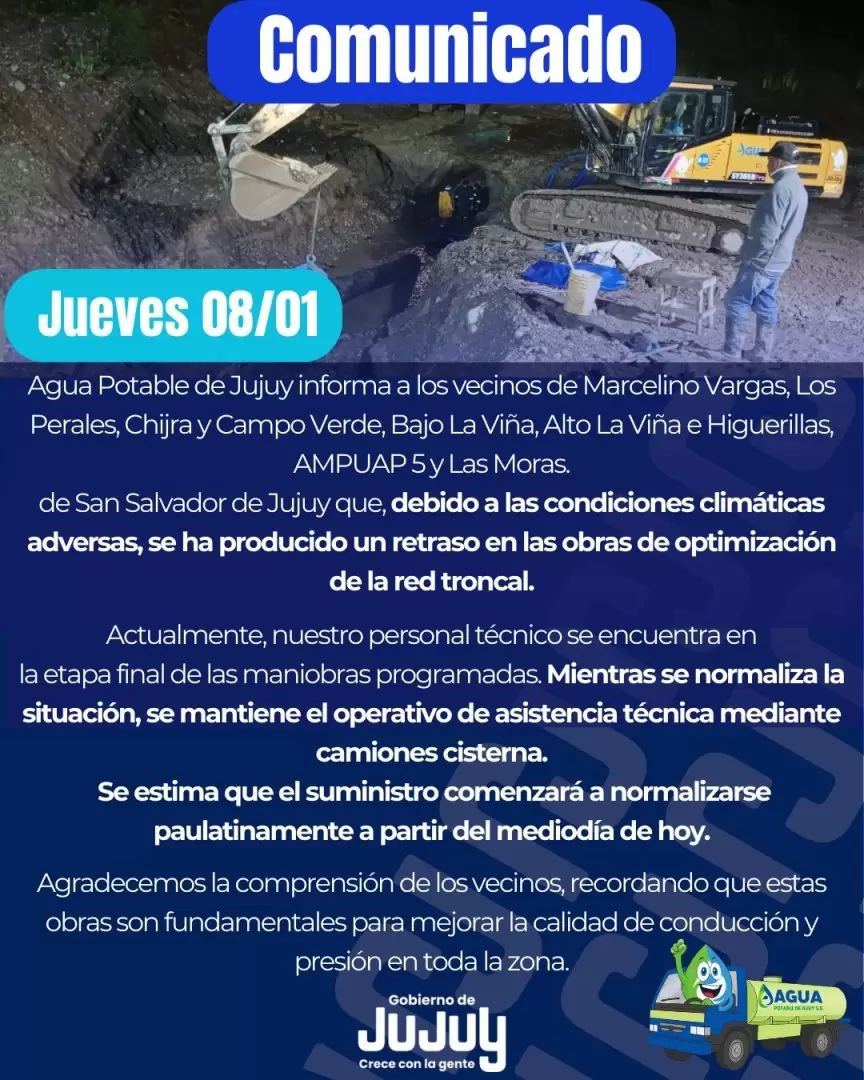 Comunicado Agua Potable