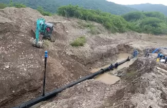 obra en los molinos agua