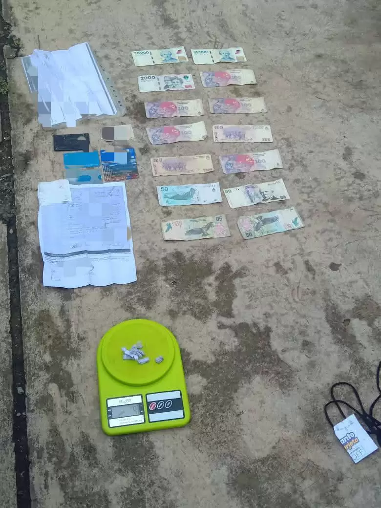 elementos secuestrados durante el procedimiento