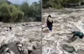 El ministro de Turismo y Cultura de San Luis rescat� a un grupo de turistas atrapadas en un arroyo