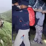 Rescataron a un hombre extraviado en un cerro de la zona alta de Tilcara