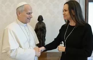 maria corina machado y papa leon XIV