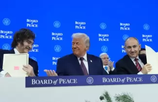 En el Foro de Davos, Milei firm� la integraci�n de la Argentina al Consejo de Paz creado por Trump