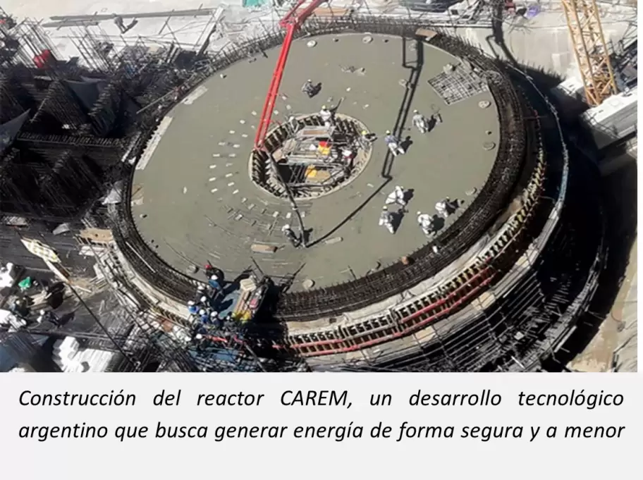 Construcci�n del reactor CAREM, un desarrollo tecnol�gico argentino que busca generar energ�a de forma segura y a menor escala.