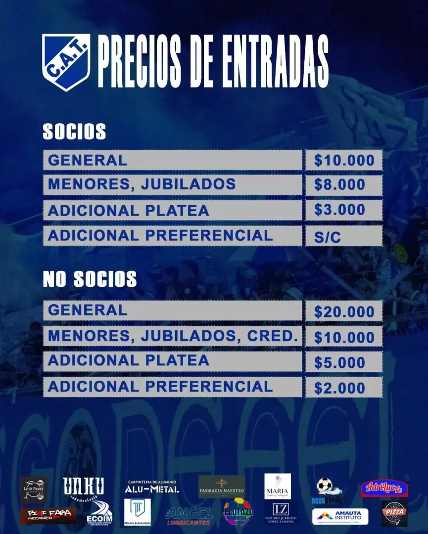 precios entradas talleres de perico