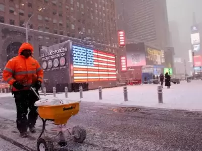 Nueva York est� bajo la nieve: La tormenta "Fern" ya dej� 18 muertos