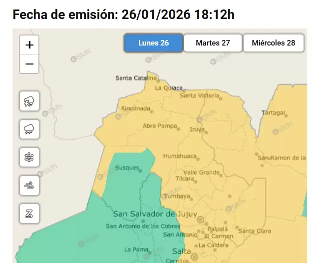 alerta amarilla