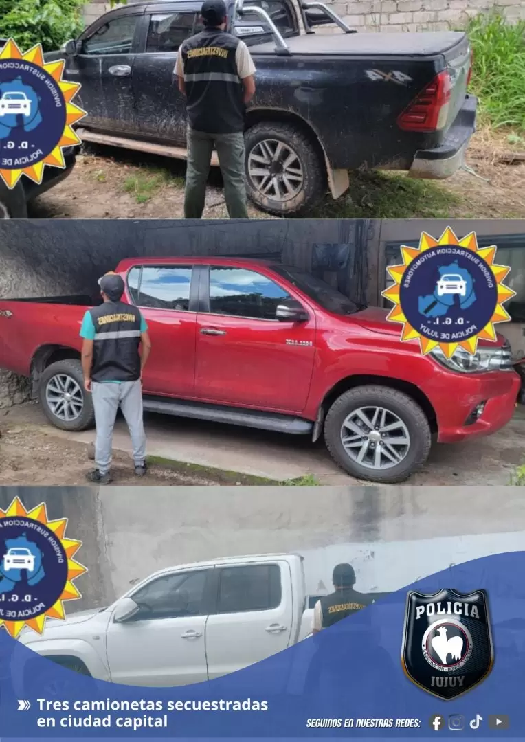camioneta con pedido de secuestro