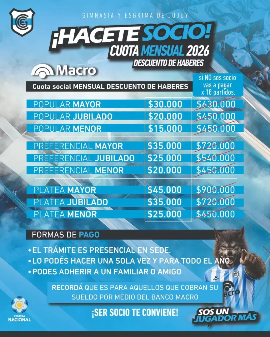 Con descuentos por cuenta Macro