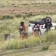 Una camioneta volc� sobre Ruta Nacional 9 cerca de La Quiaca