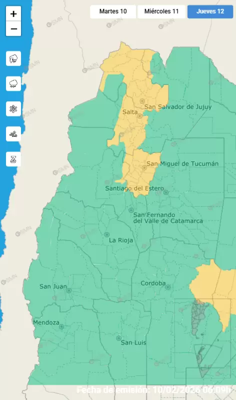 alerta jueves 12