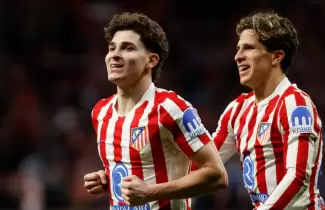Juli�n �lvarez y Giuliano Simeone, dos de las figuras del Atl�tico Madrid