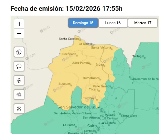 alerta amarilla