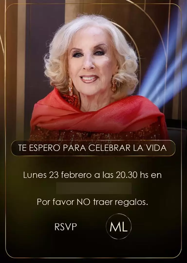 inivtacion al cumpleanos de mirtha