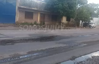 Enorme bache en Ruta Nacional 34 a la altura de Fraile Pintado