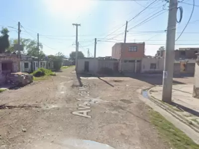 Inmediaciones del lugar donde ocurri� el crimen