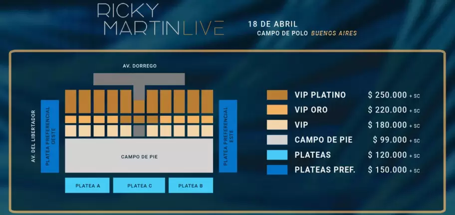 precios ricky martin