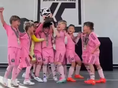 Ciro Messi fue campe�n con el Inter Miami y replic� el festejo de Leo tras ganar el Mundial