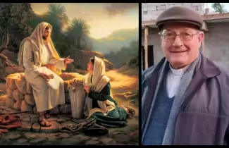 Jes�s calma la sed de la samaritana