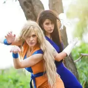 Homenaje libertario a Akira Toriyama: Lilia Lemoine y Candela Vidal hicieron cosplay de Goku y Vegeta