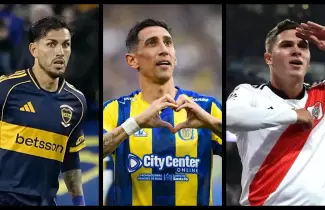 Leandro Paredes, �ngel Di Mar�a y Juanfer Quintero, las principales figuras del f�tbol argentino