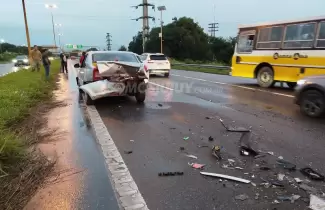 choque en cadena en Ruta Nacional 66