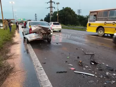 choque en cadena en Ruta Nacional 66