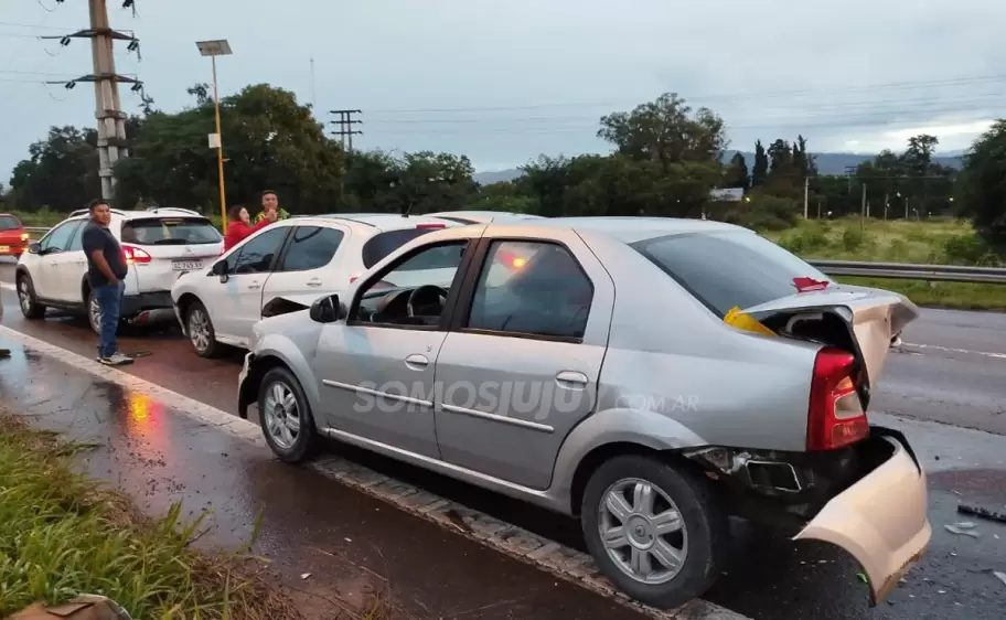 choque en cadena en Ruta Nacional+- 66