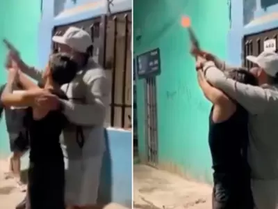influencer disparando en barrio 31